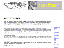 Tablet Screenshot of bossy-women.com